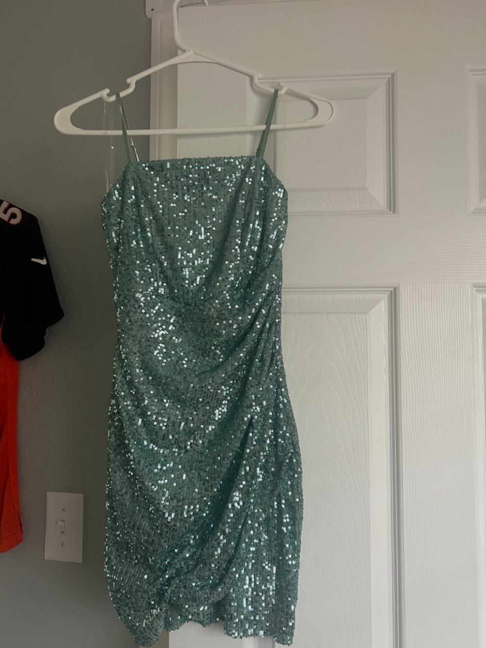 Honey and Rosie Seafoam Sequin Mini Dress